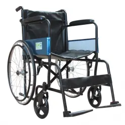OU313 – Silla De Ruedas Negra Fija 18″